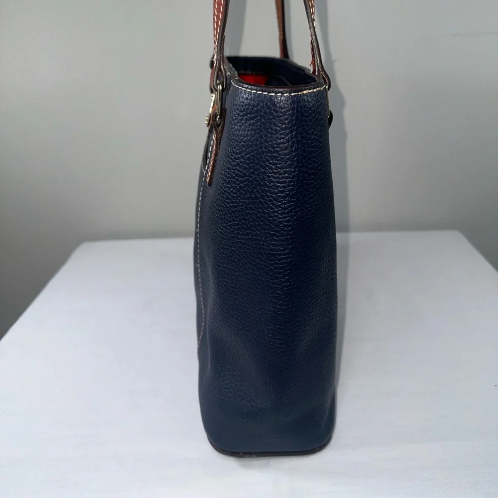 Dooney & Bourke Lexington Small Tote Midnight Blue Navy Pebble Leather Shopper